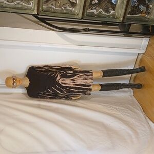 🔥 NWT YFB Black And Tan Design Print Dress